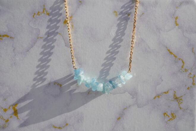 アクアマリン　ネックレスの画像