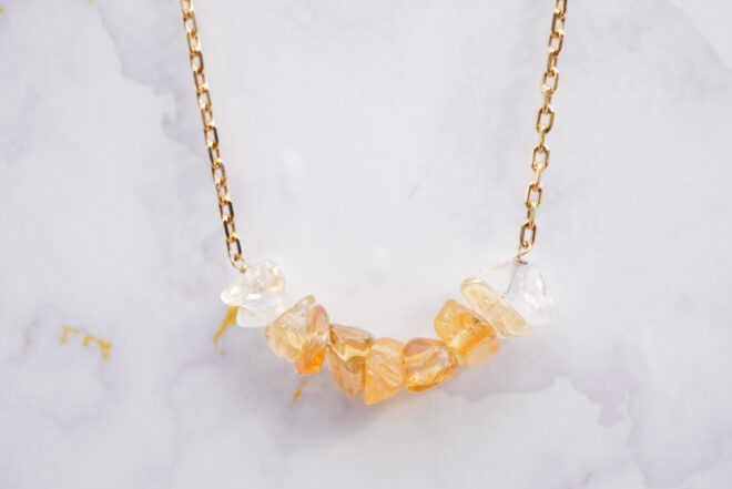 シトリンのネックレス